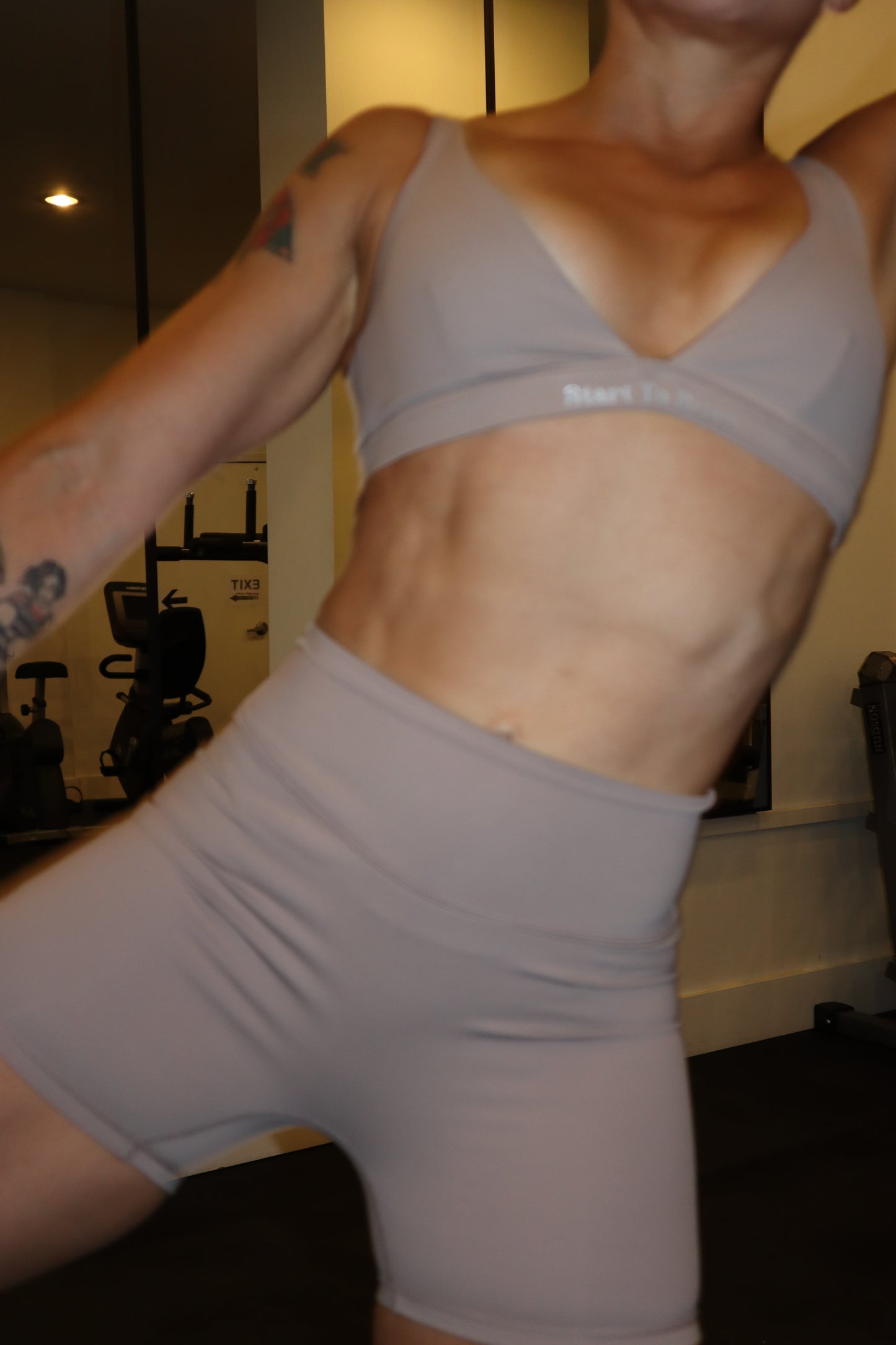 Doja High Waist Define Biker Shorts in Grey