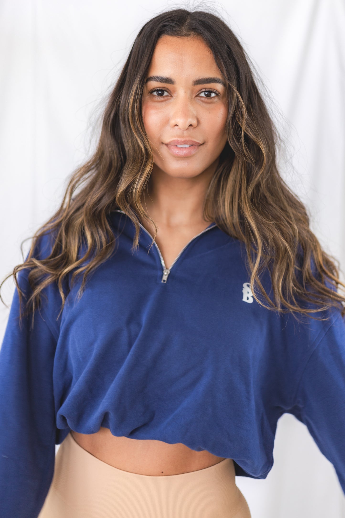 Crop Fleece Pullover - Funnel Neck