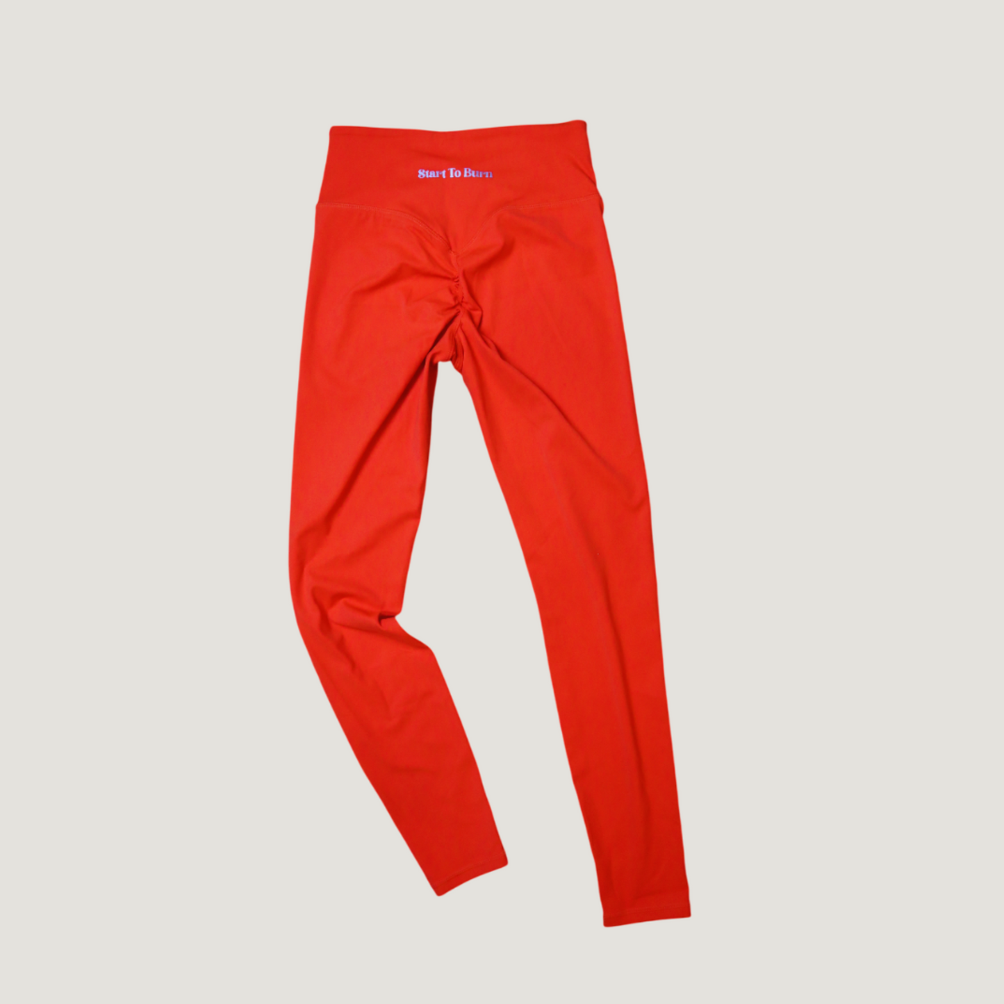 Amelia High Waist Wrap Over Leggins in Neon Orange