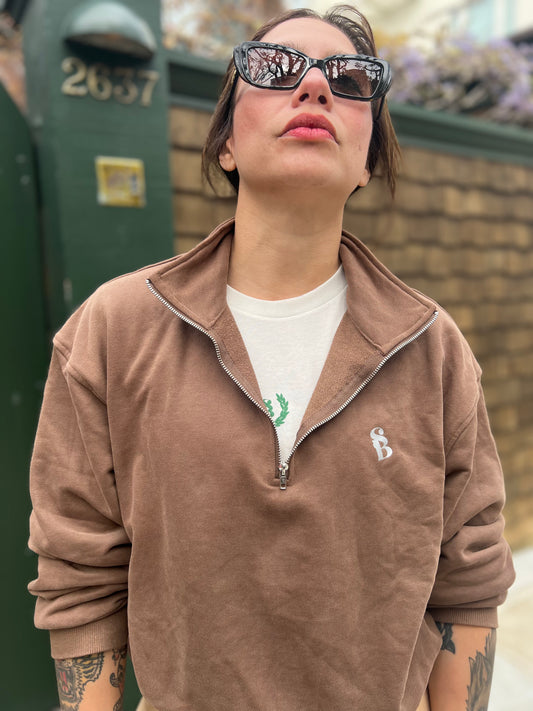 Crop Fleece Pullover - Funnel Neck